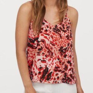 H&M Red Leopard Chiffon Tank Top 2